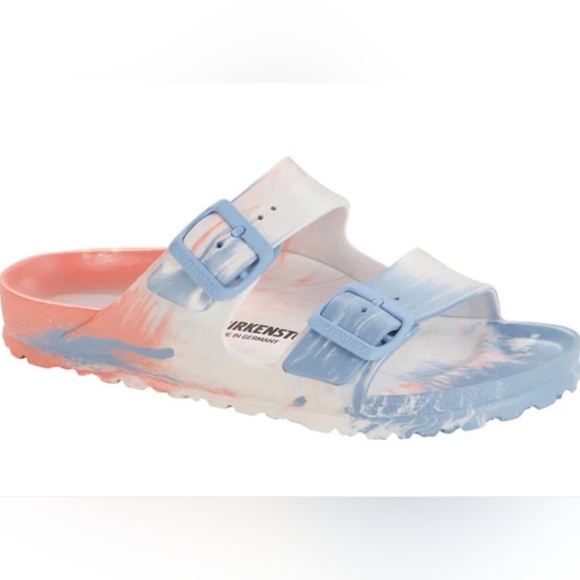 Birkenstock Shoes - Birkenstock Blue and Pink Sandals with Adjustable Straps